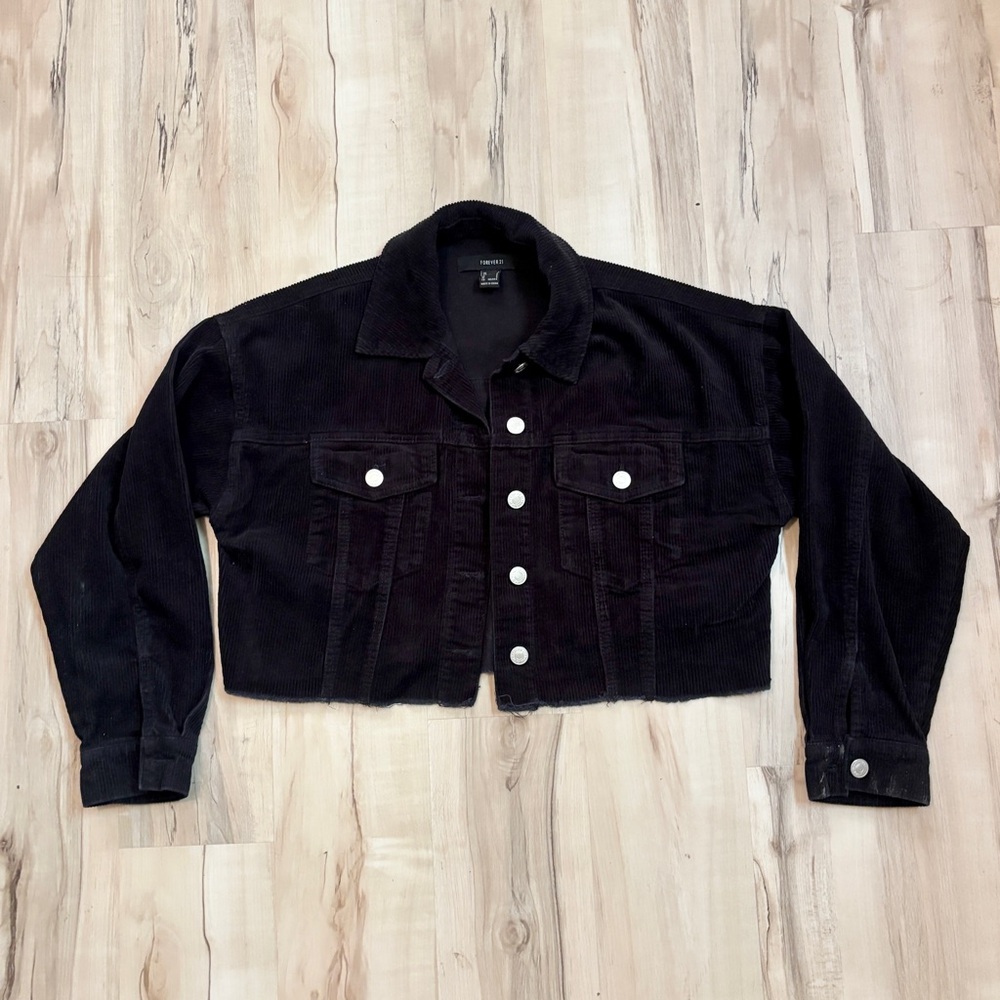 F21 Corduroy Cropped Jacket